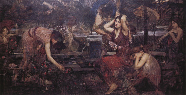 John William Waterhouse Flor and the Zephyrs